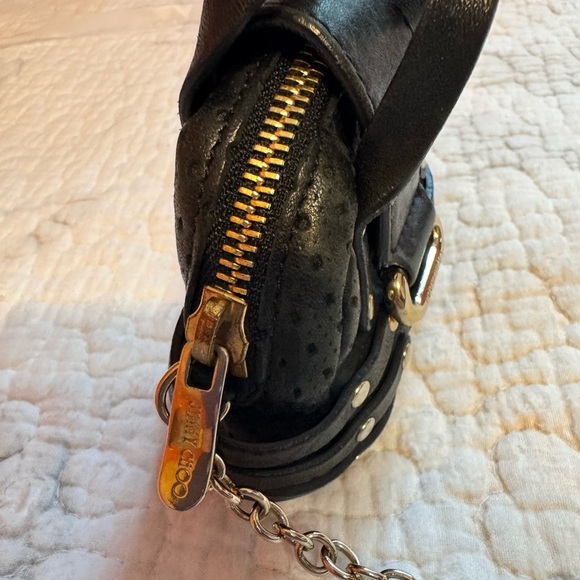 Jimmy Choo Black Mini Bag with Gold Accents - Picture 11 of 17